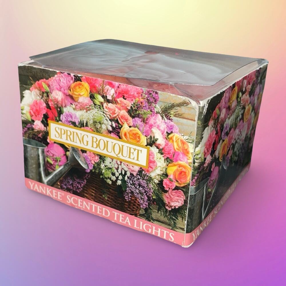 Vintage Yankee Candle Spring Bouquet Scented Tea Lights Box Lot Retired 11 Pack
